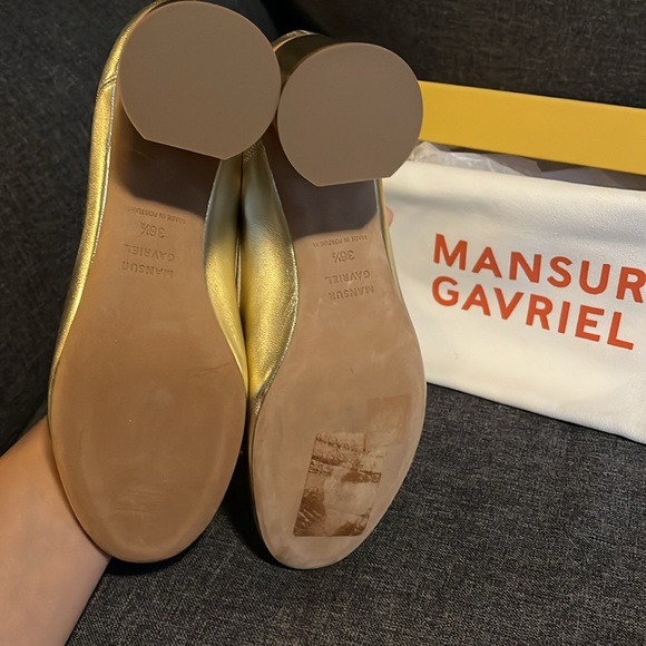 Mansur Gavriel gold pumps size 6 - Picture 3 of 9